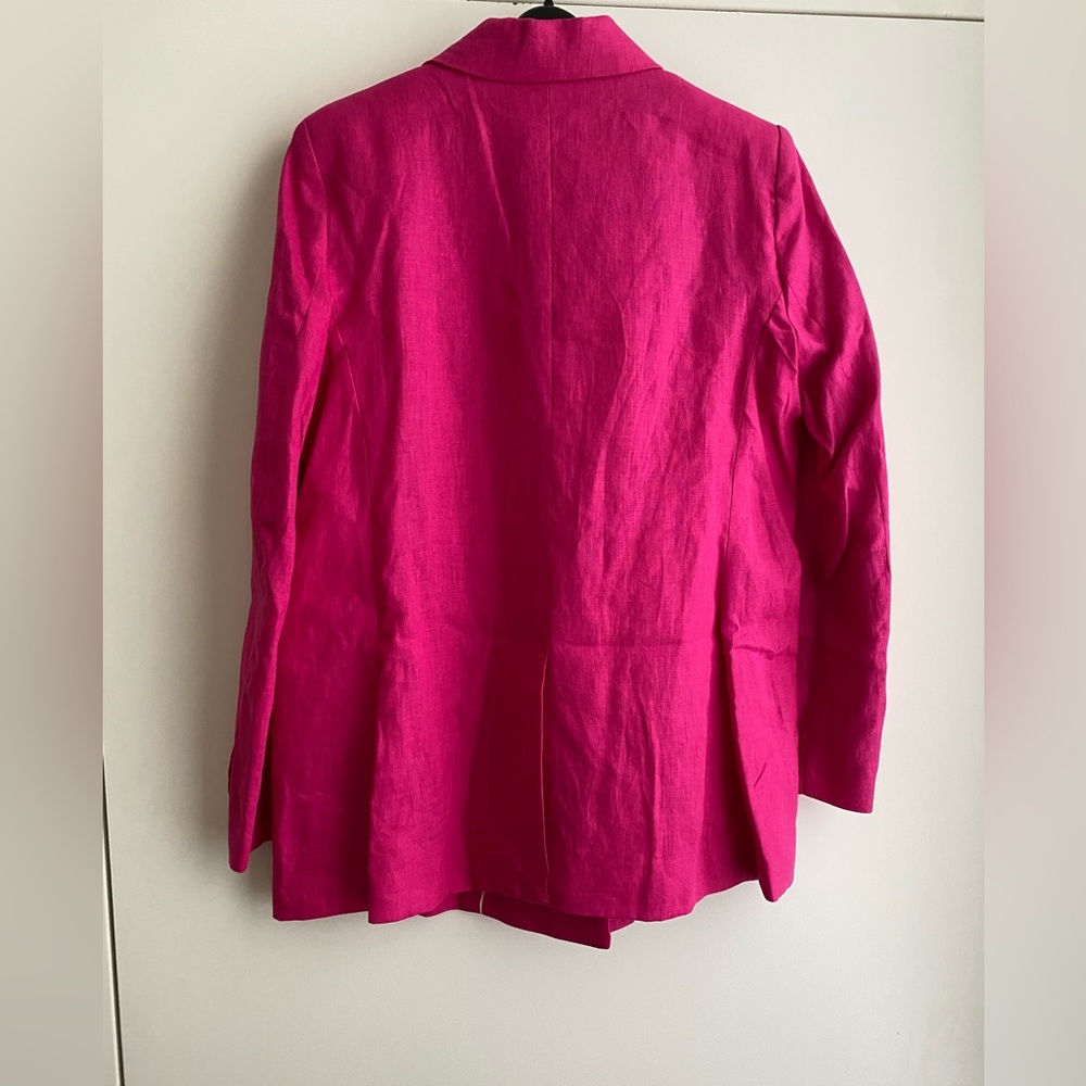 Mango Pink Linen Blazer - Picture 3 of 9